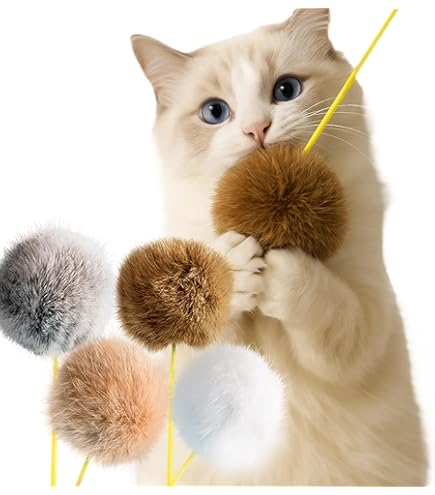 Amazon | キャティーマン (CattyMan) じゃれ猫 ファーファ― 4本セット